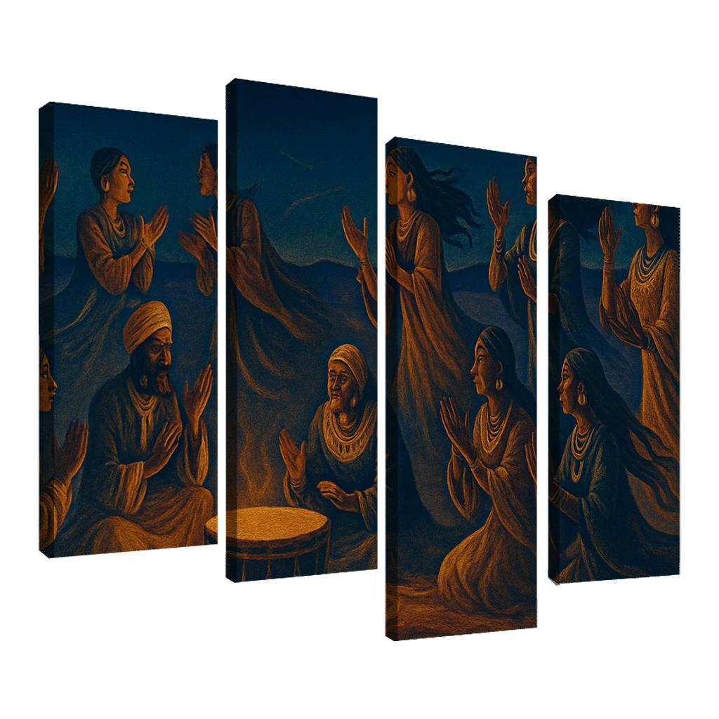 Desert Drum Ritual Dance abstract paintings frame