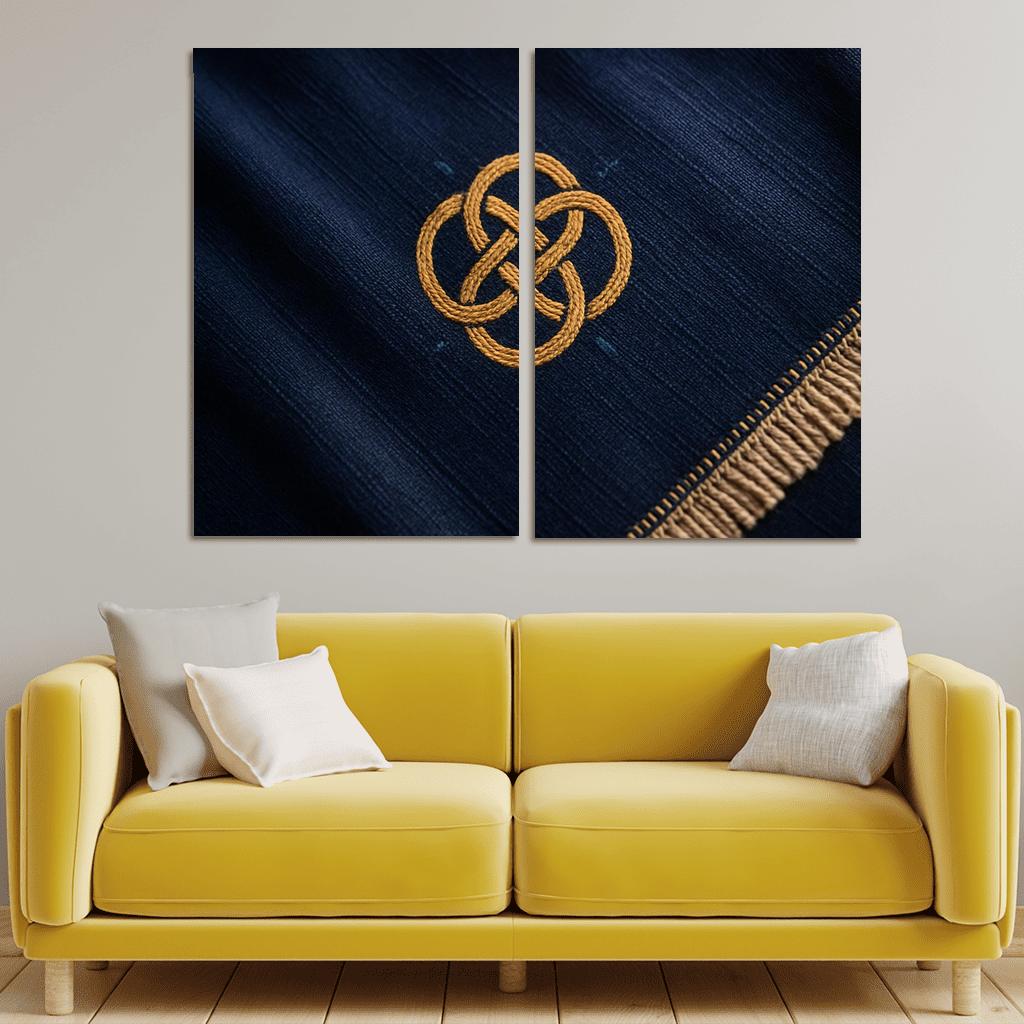 Woven Emblem Textile Flag Tribute oil paintings frame