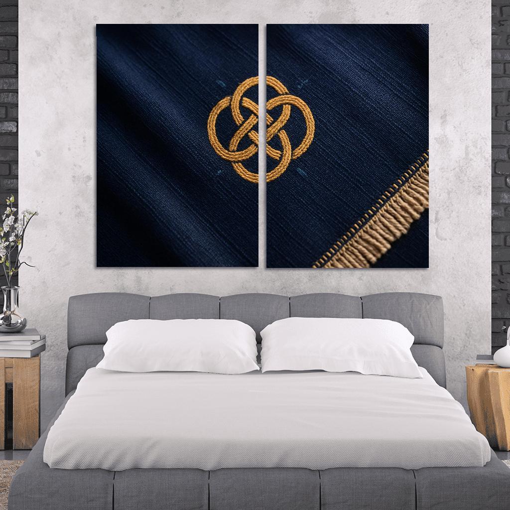 Woven Emblem Textile Flag Tribute oil paintings frame