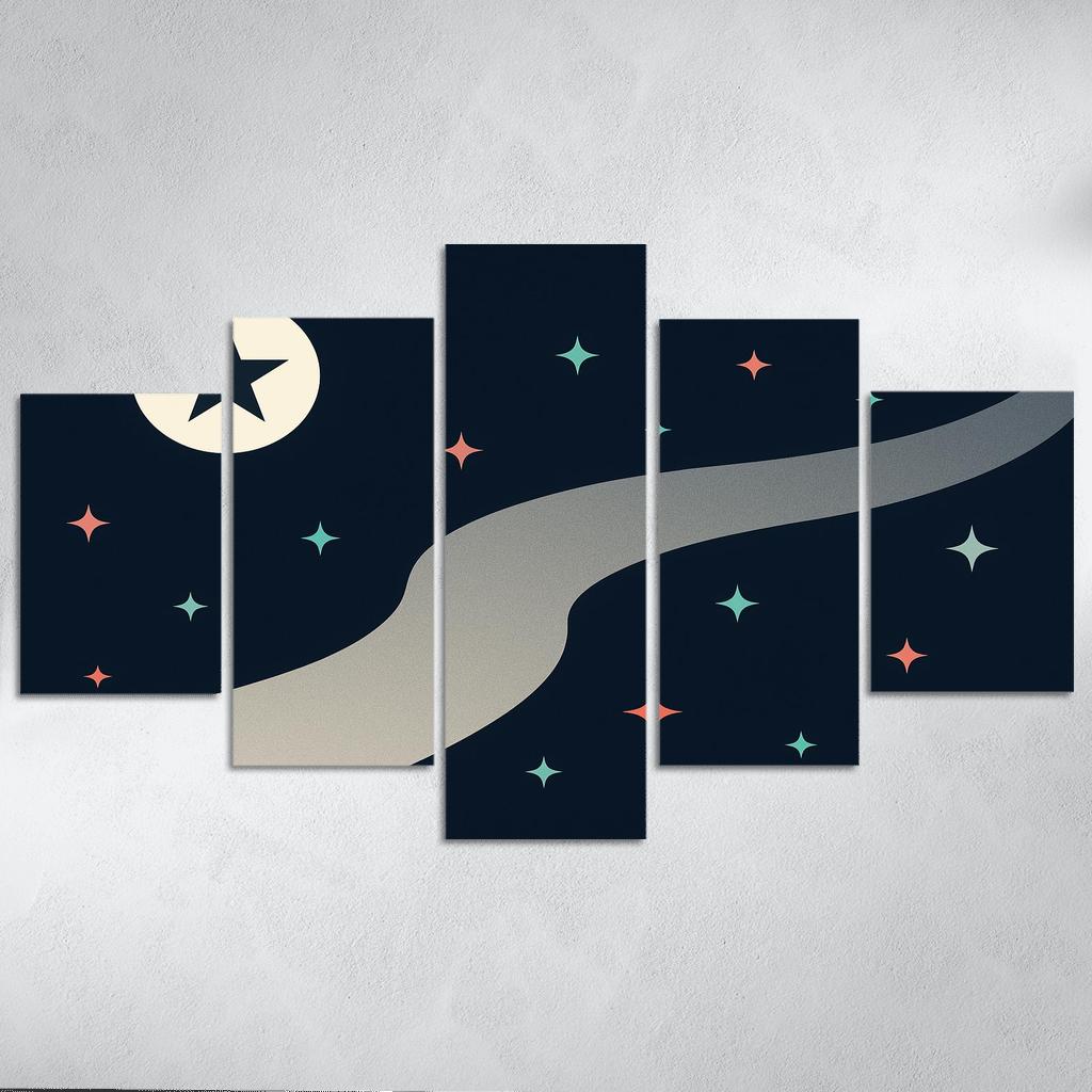 River Of Stars Contemporary Flag Study custom paintings frame