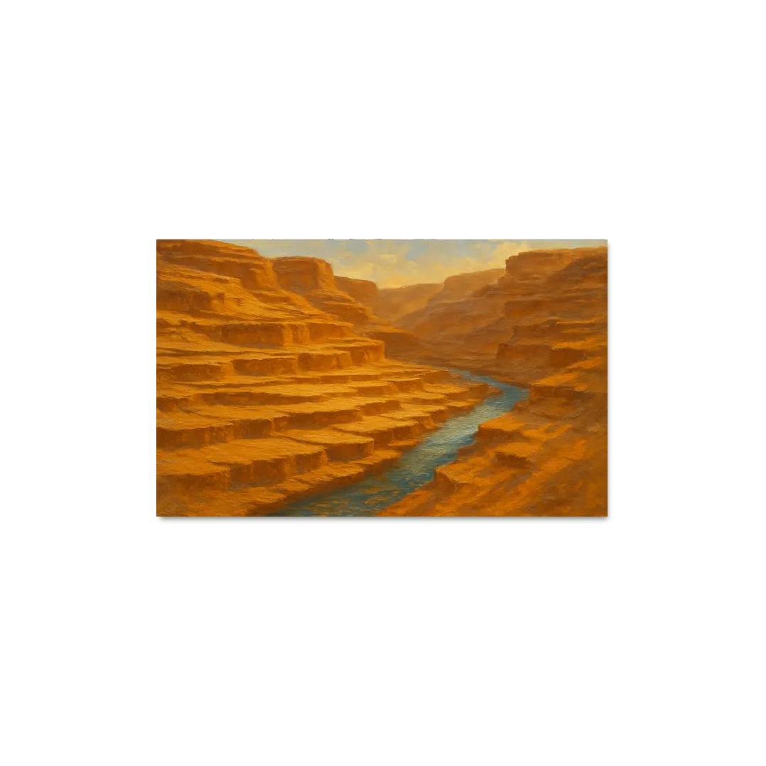 Sunlit Ochre Canyon Terrace framed paintings