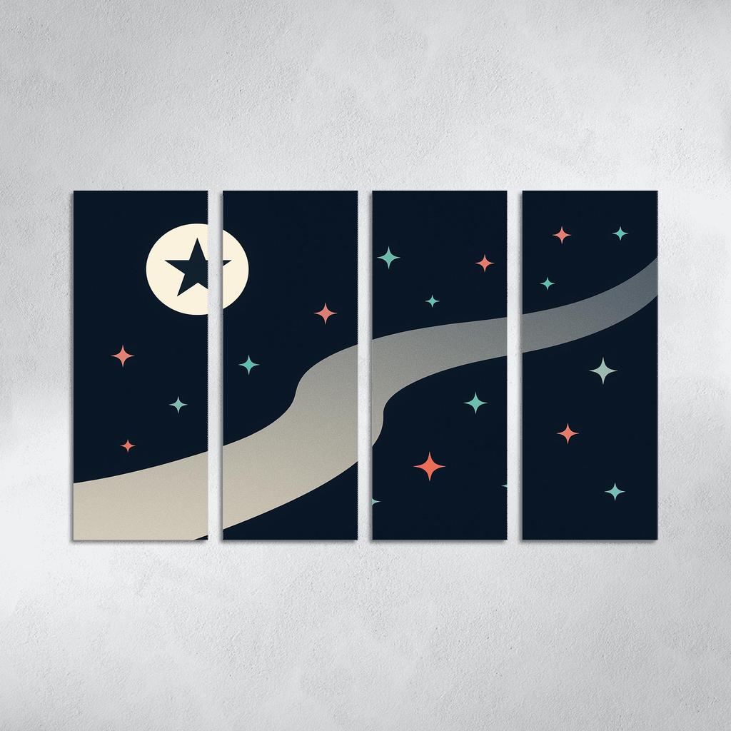 River Of Stars Contemporary Flag Study custom paintings frame