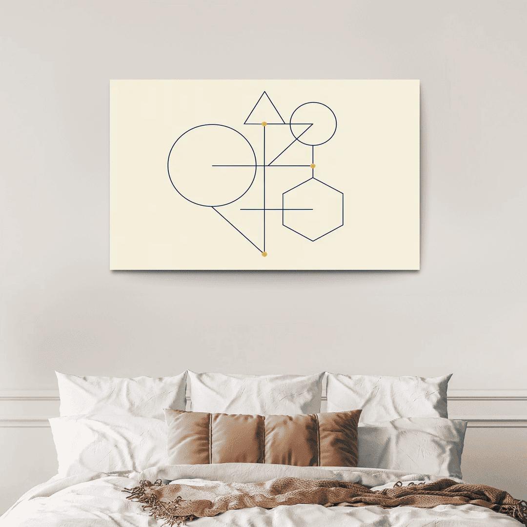 Silent Geometry custom paintings frame
