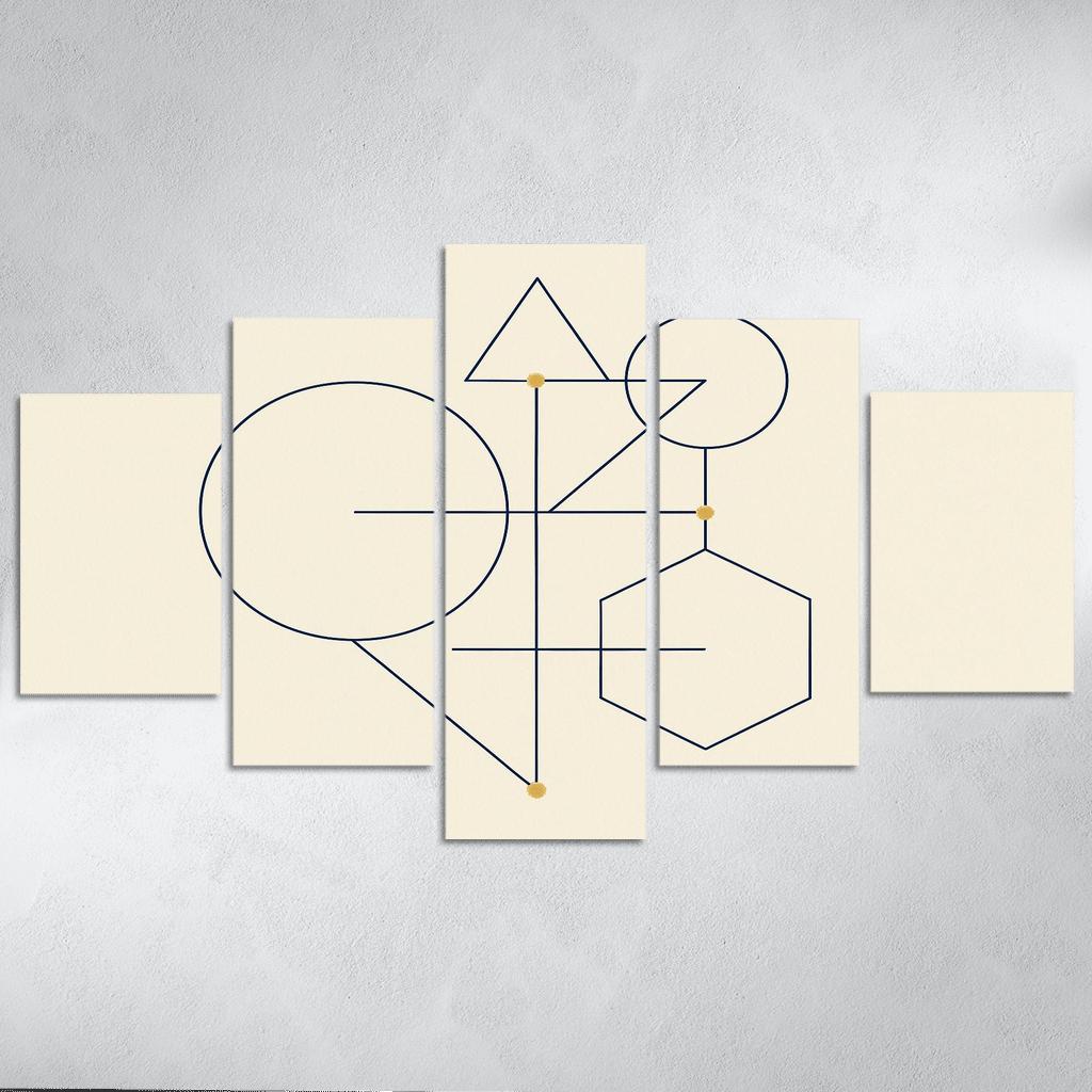 Silent Geometry custom paintings frame