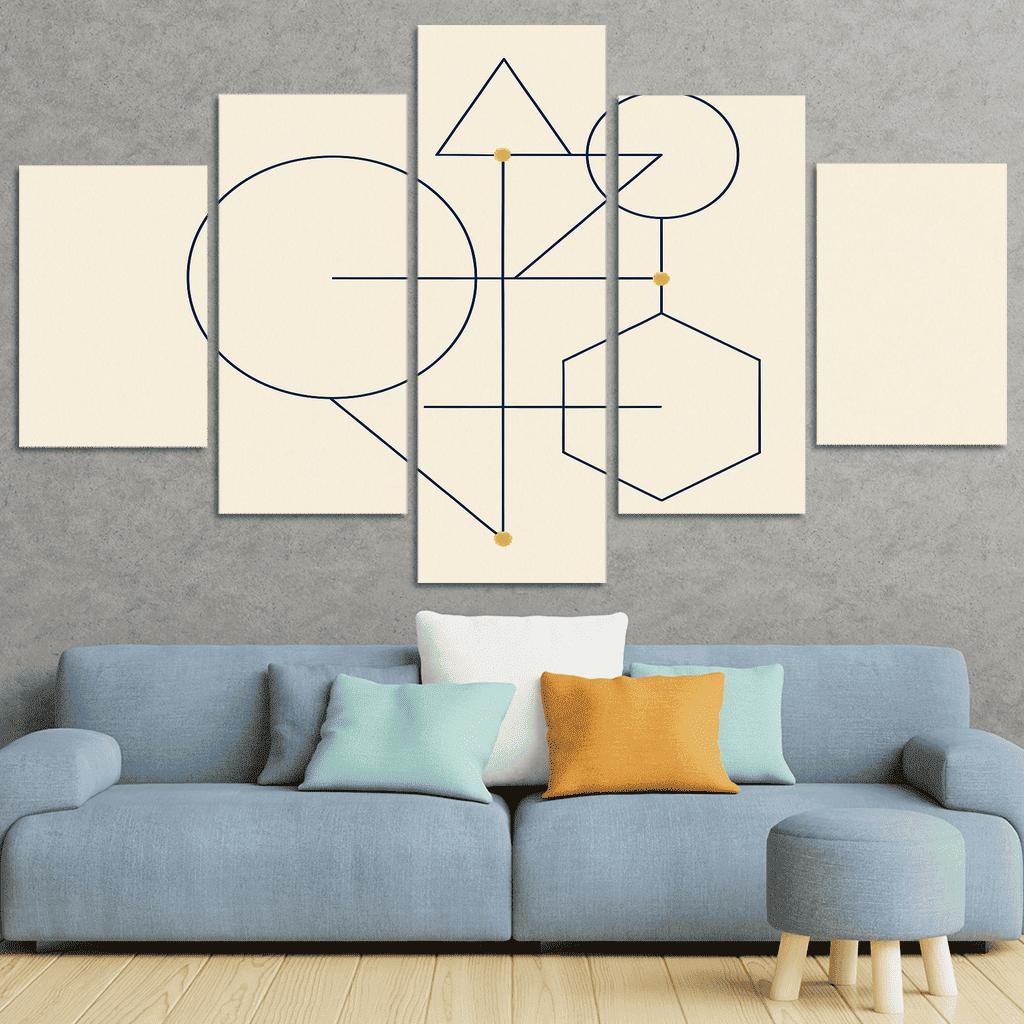 Silent Geometry custom paintings frame