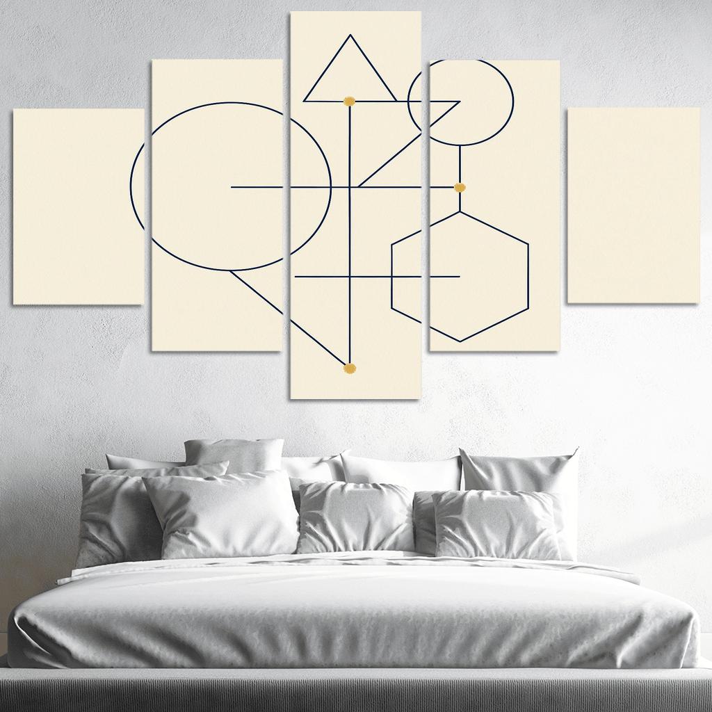Silent Geometry custom paintings frame