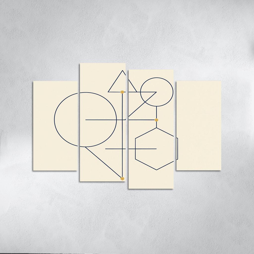 Silent Geometry custom paintings frame