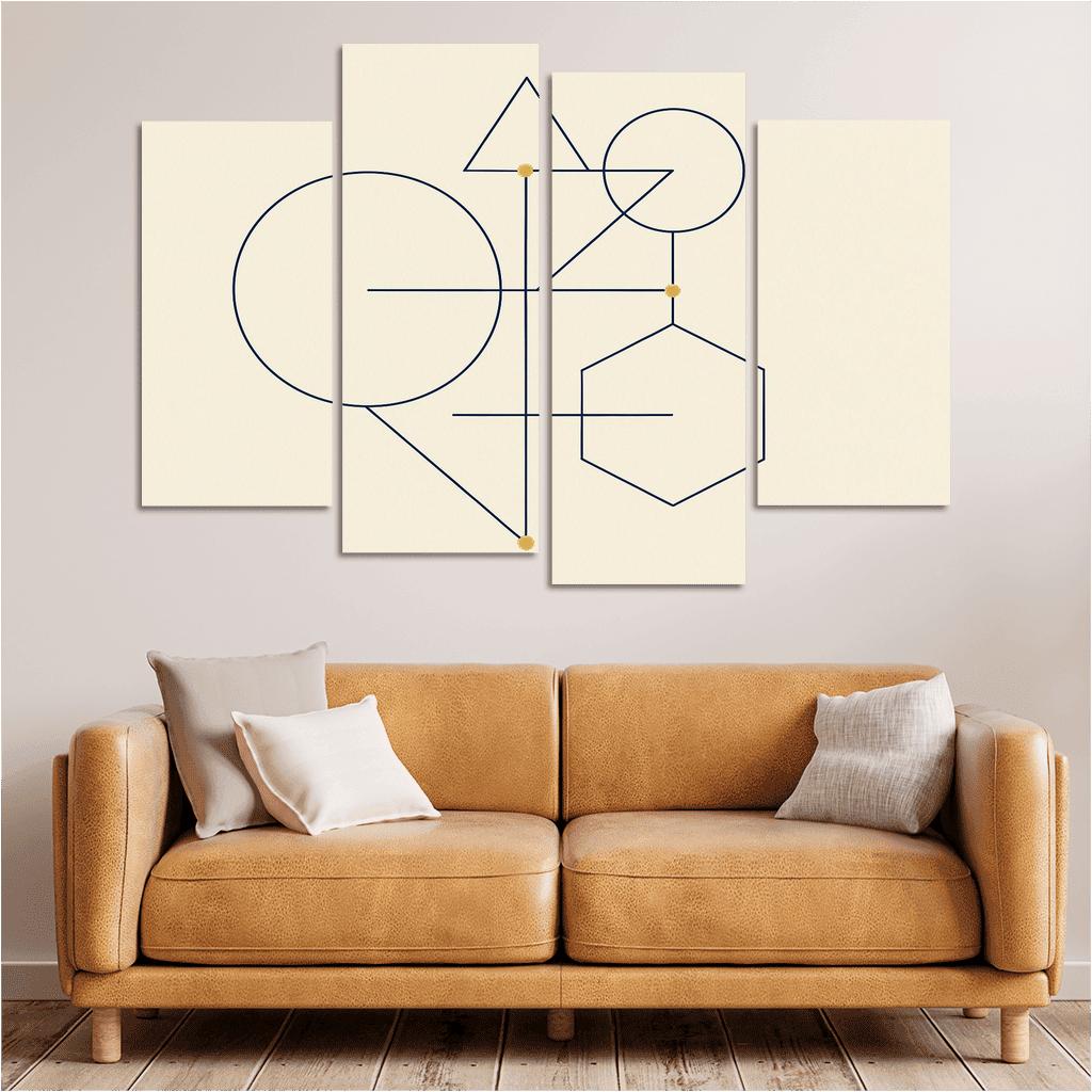 Silent Geometry custom paintings frame