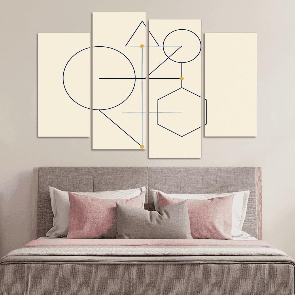 Silent Geometry custom paintings frame