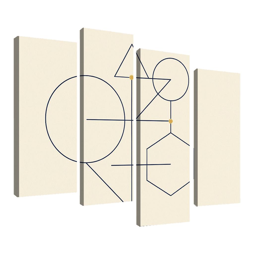 Silent Geometry custom paintings frame