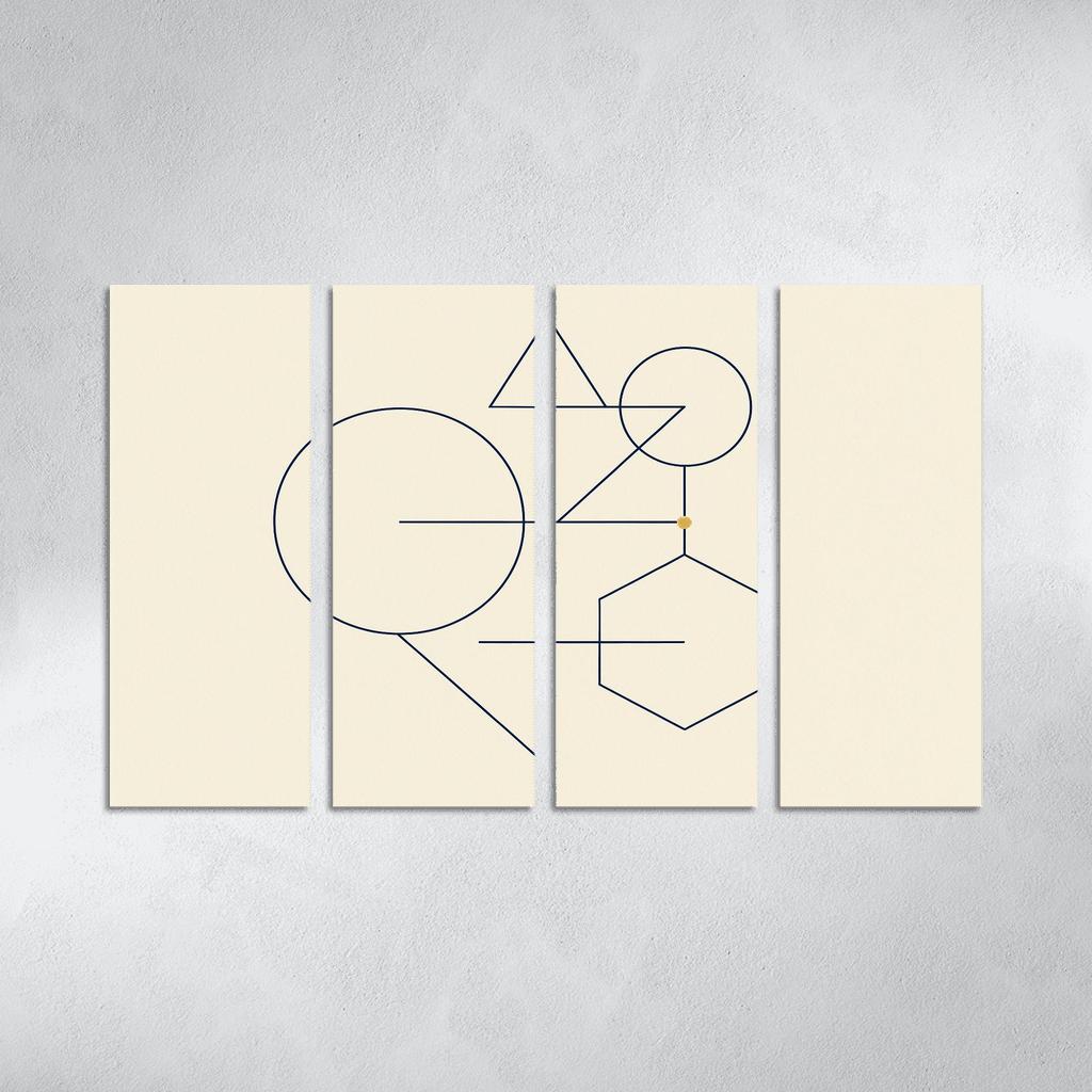 Silent Geometry custom paintings frame
