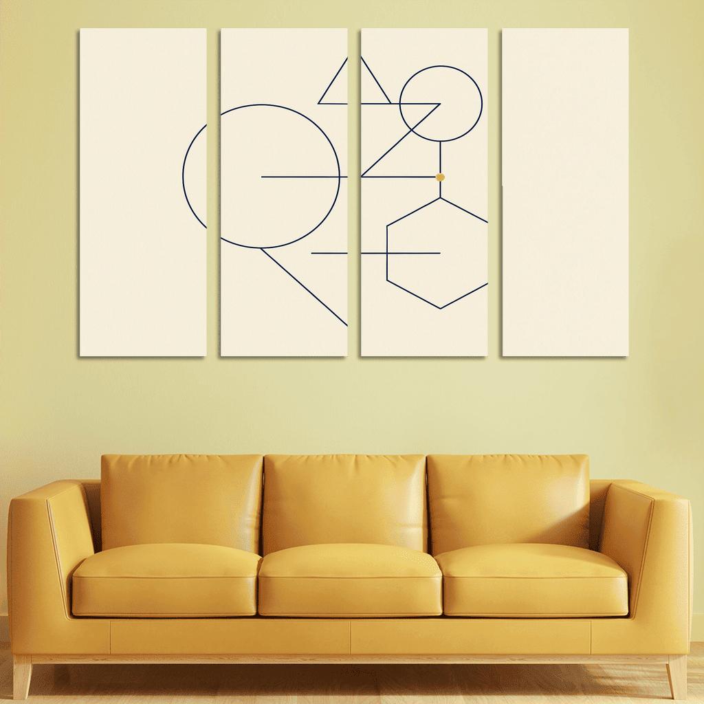 Silent Geometry custom paintings frame