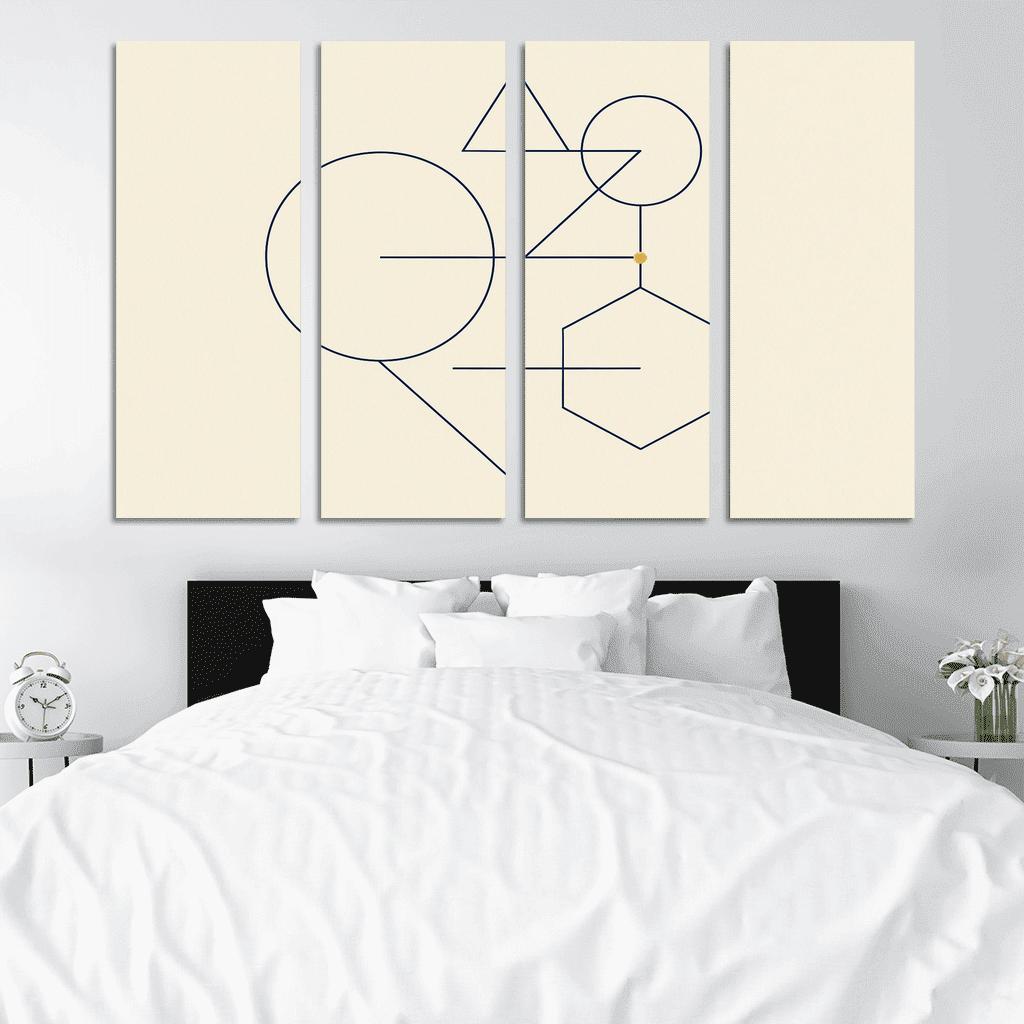 Silent Geometry custom paintings frame