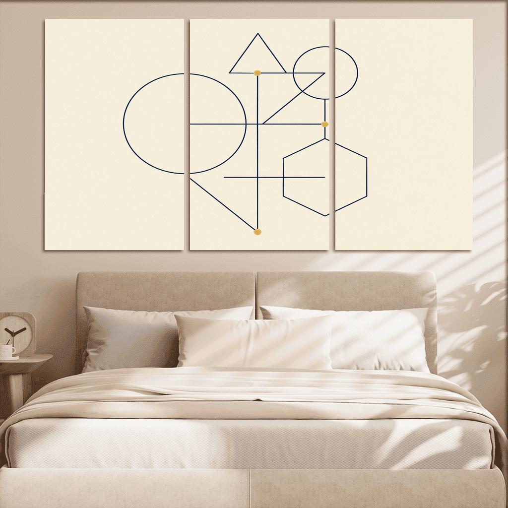Silent Geometry custom paintings frame