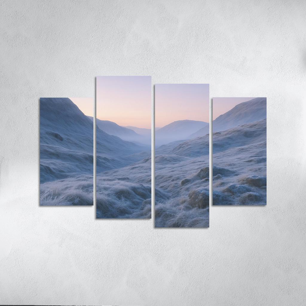 The Crystal Dawn Over Frosted Highlands wall art