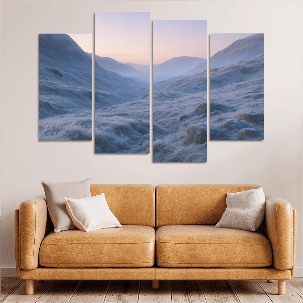 The Crystal Dawn Over Frosted Highlands wall art