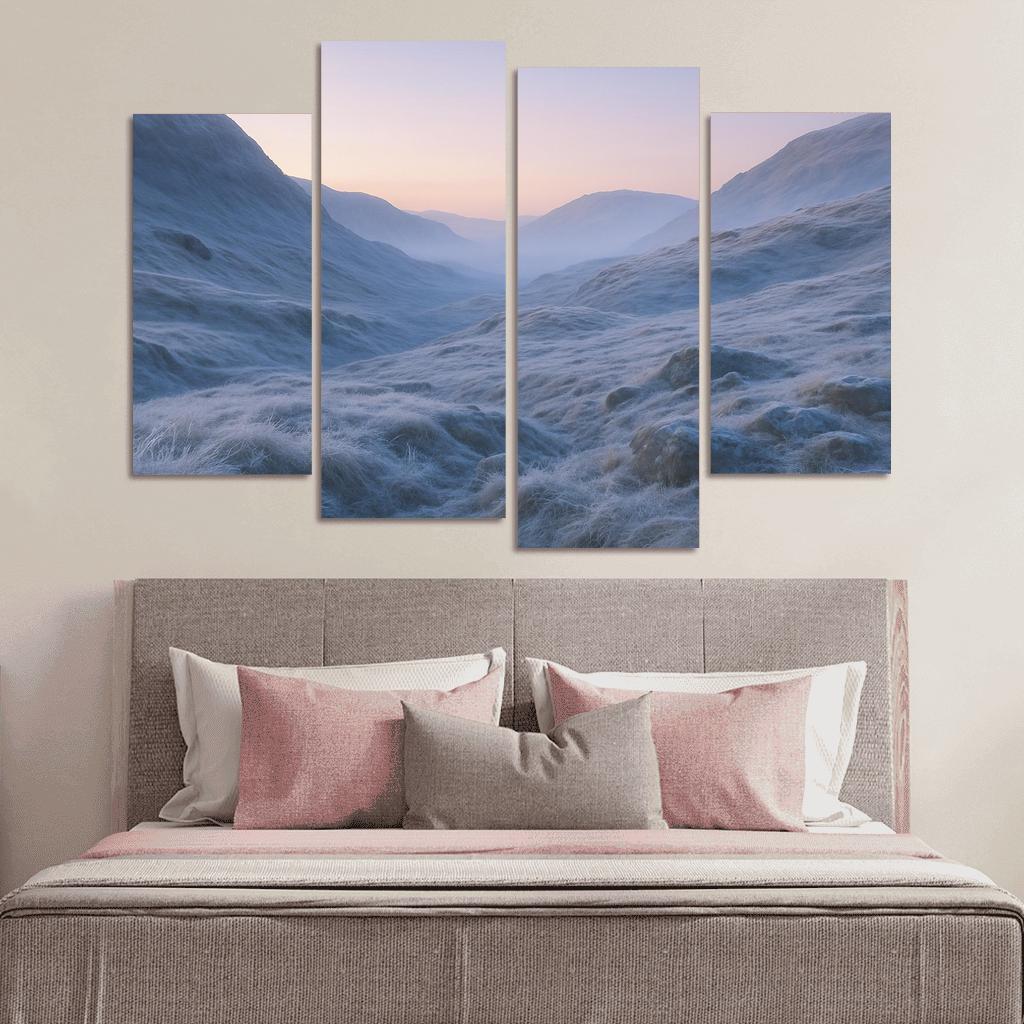 The Crystal Dawn Over Frosted Highlands wall art
