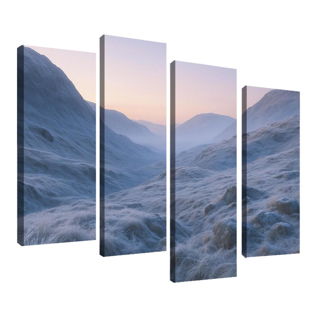 The Crystal Dawn Over Frosted Highlands wall art