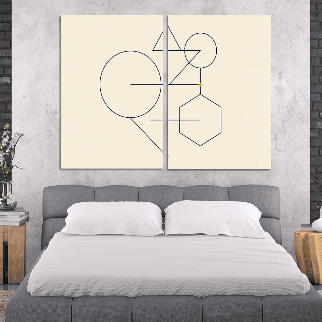 Silent Geometry custom paintings frame