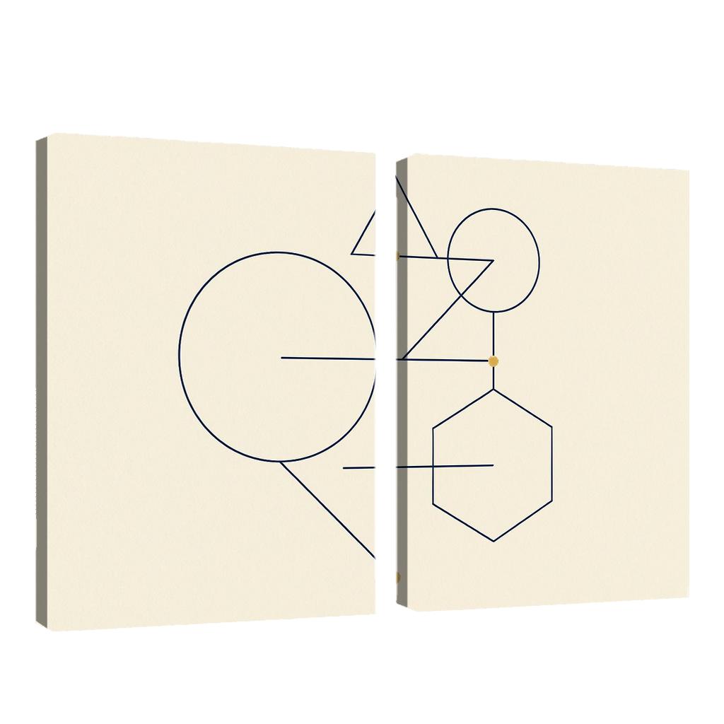 Silent Geometry custom paintings frame