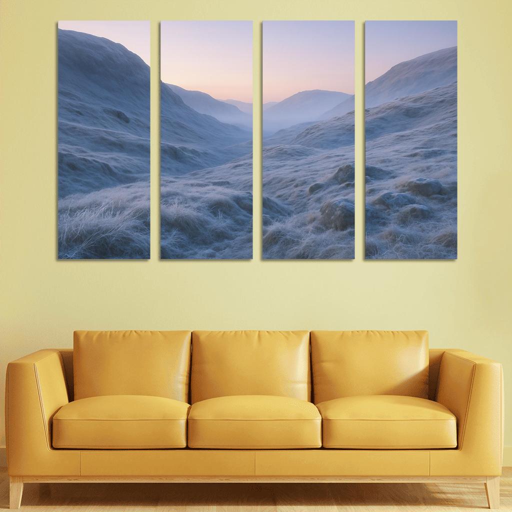 The Crystal Dawn Over Frosted Highlands wall art