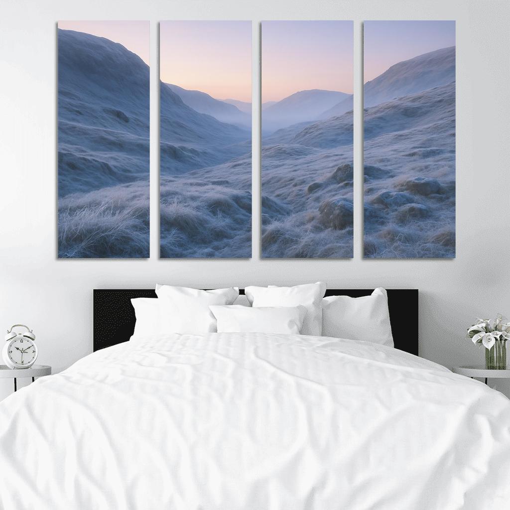 The Crystal Dawn Over Frosted Highlands wall art