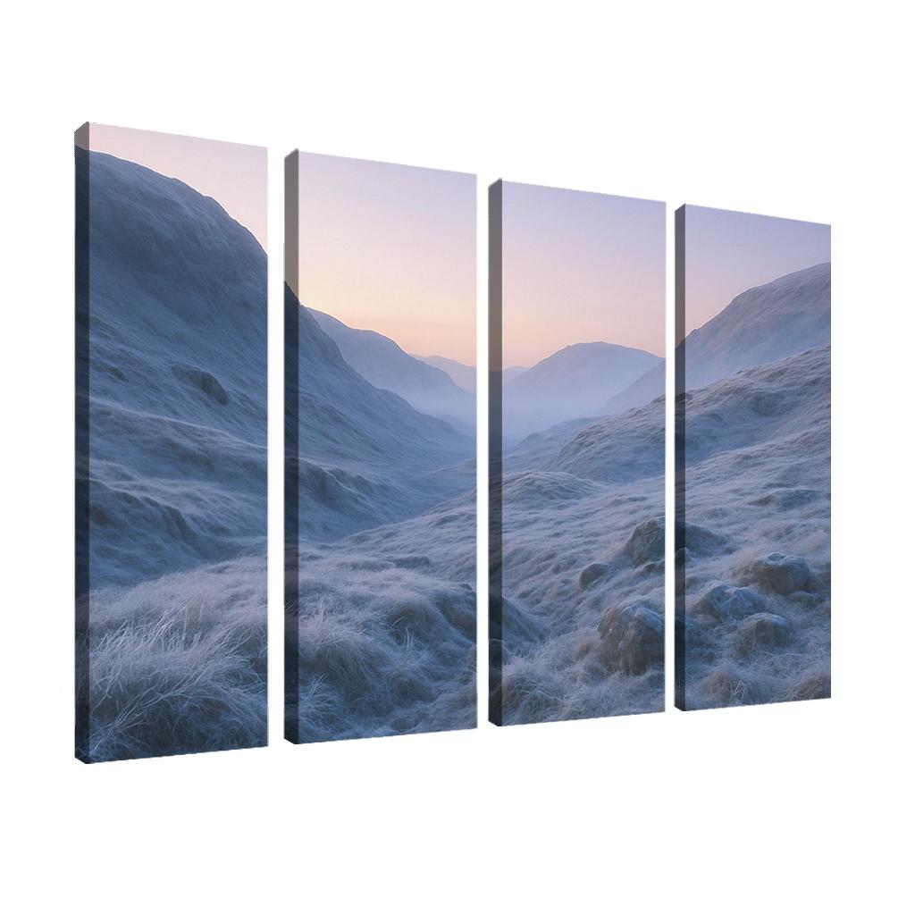 The Crystal Dawn Over Frosted Highlands wall art