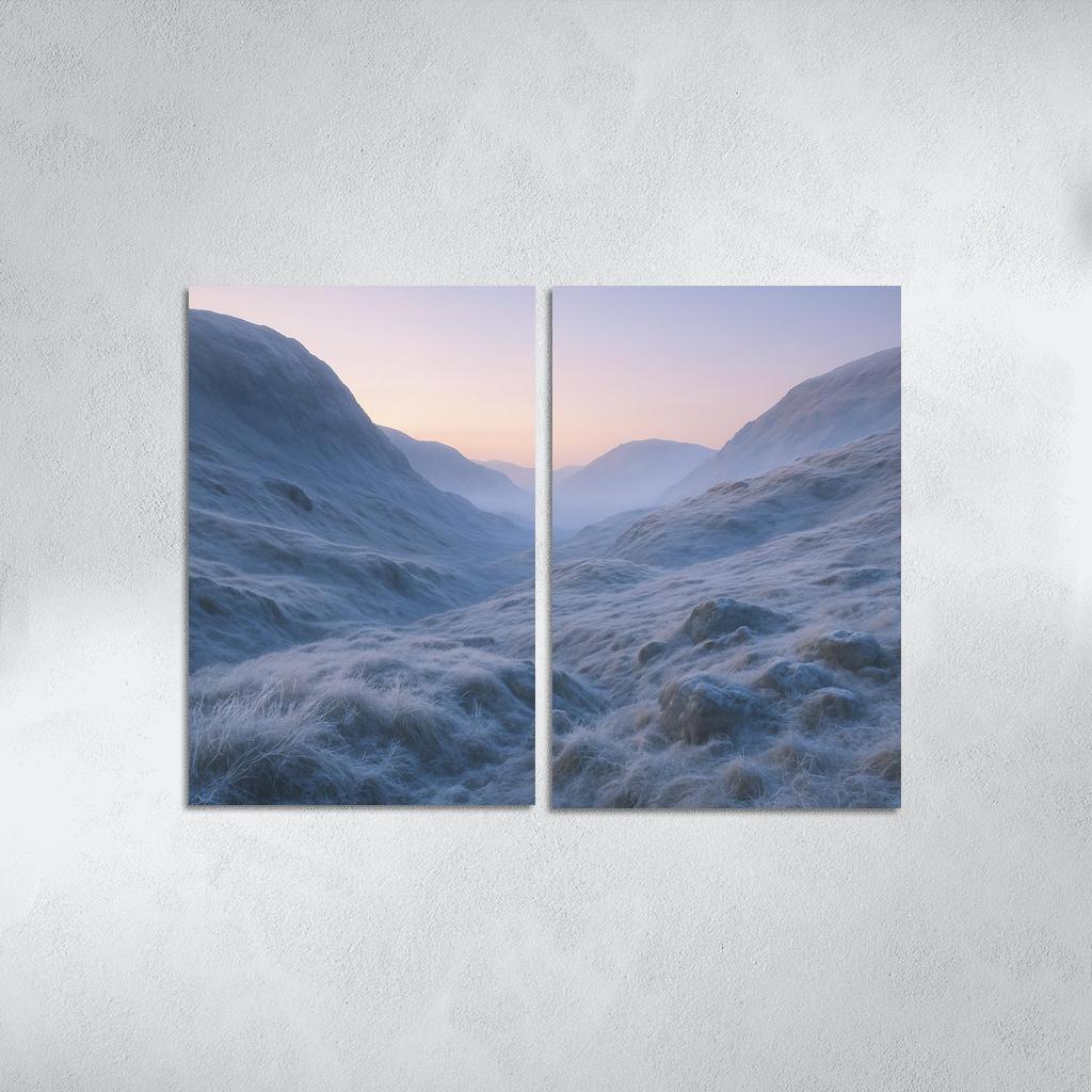 The Crystal Dawn Over Frosted Highlands wall art