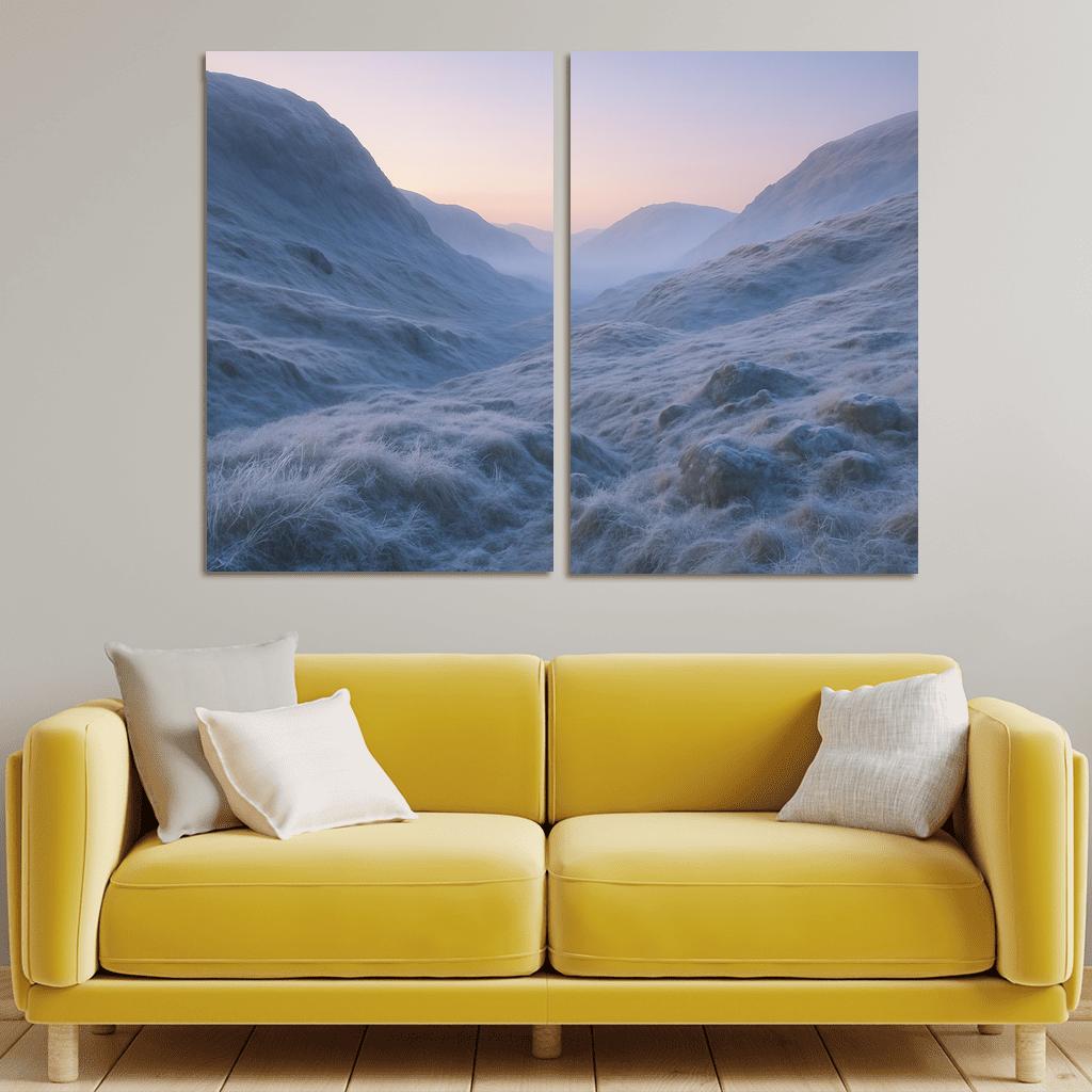 The Crystal Dawn Over Frosted Highlands wall art