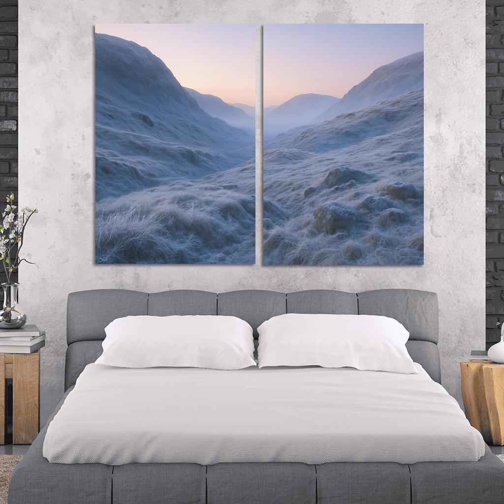 The Crystal Dawn Over Frosted Highlands wall art