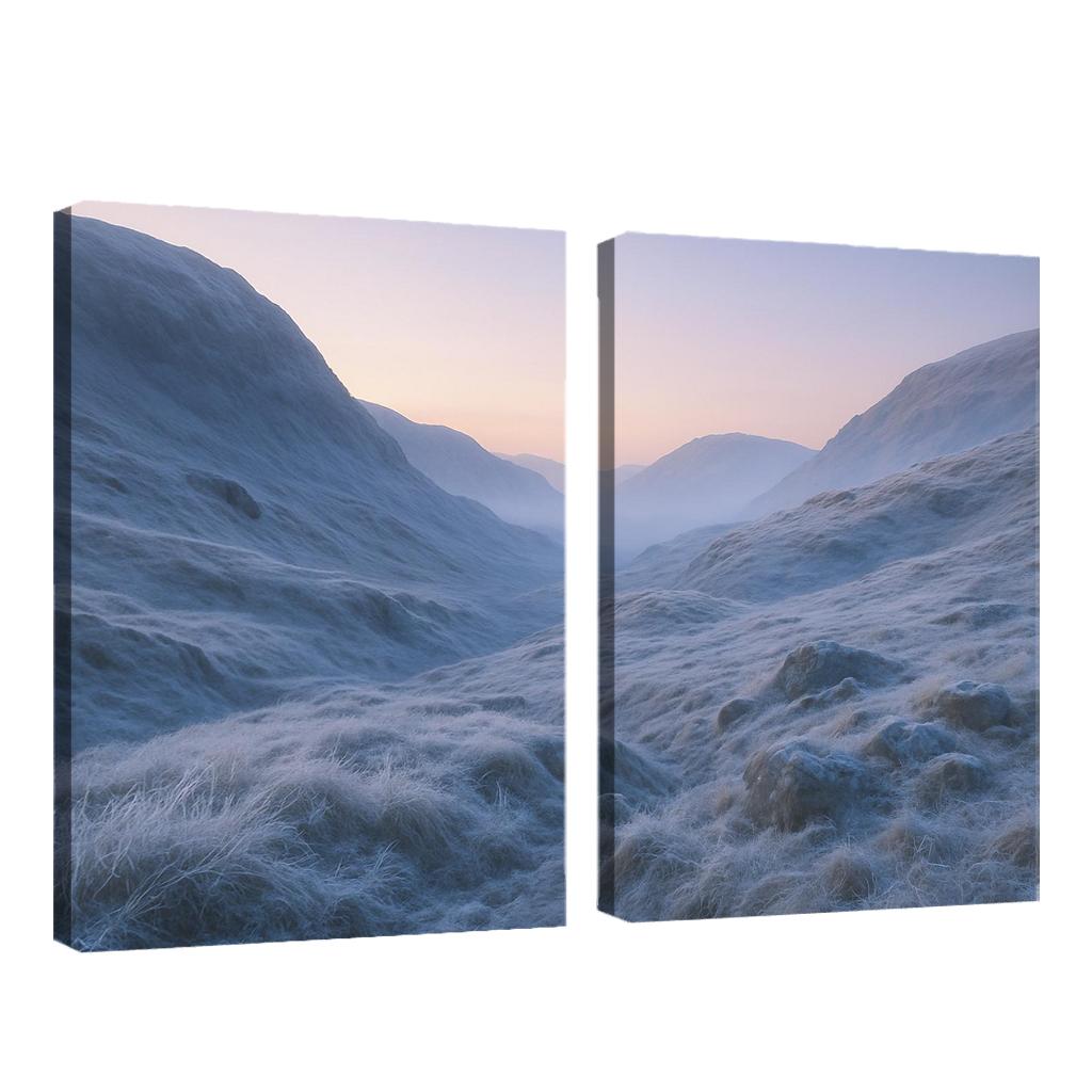 The Crystal Dawn Over Frosted Highlands wall art