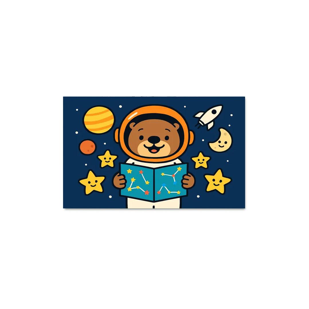 Astronaut Otter And The Star Map oil paintings frame