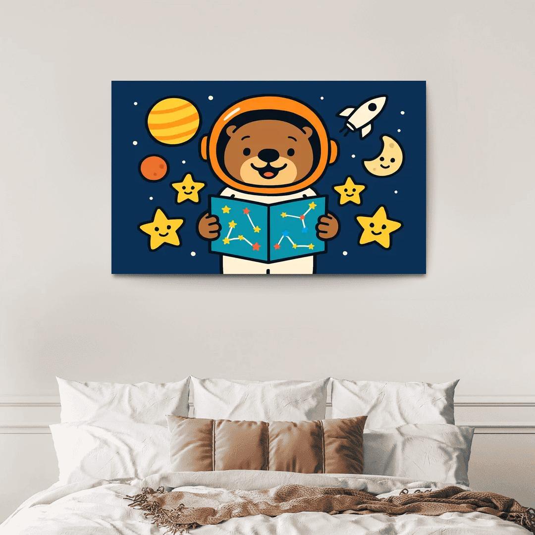 Astronaut Otter And The Star Map oil paintings frame