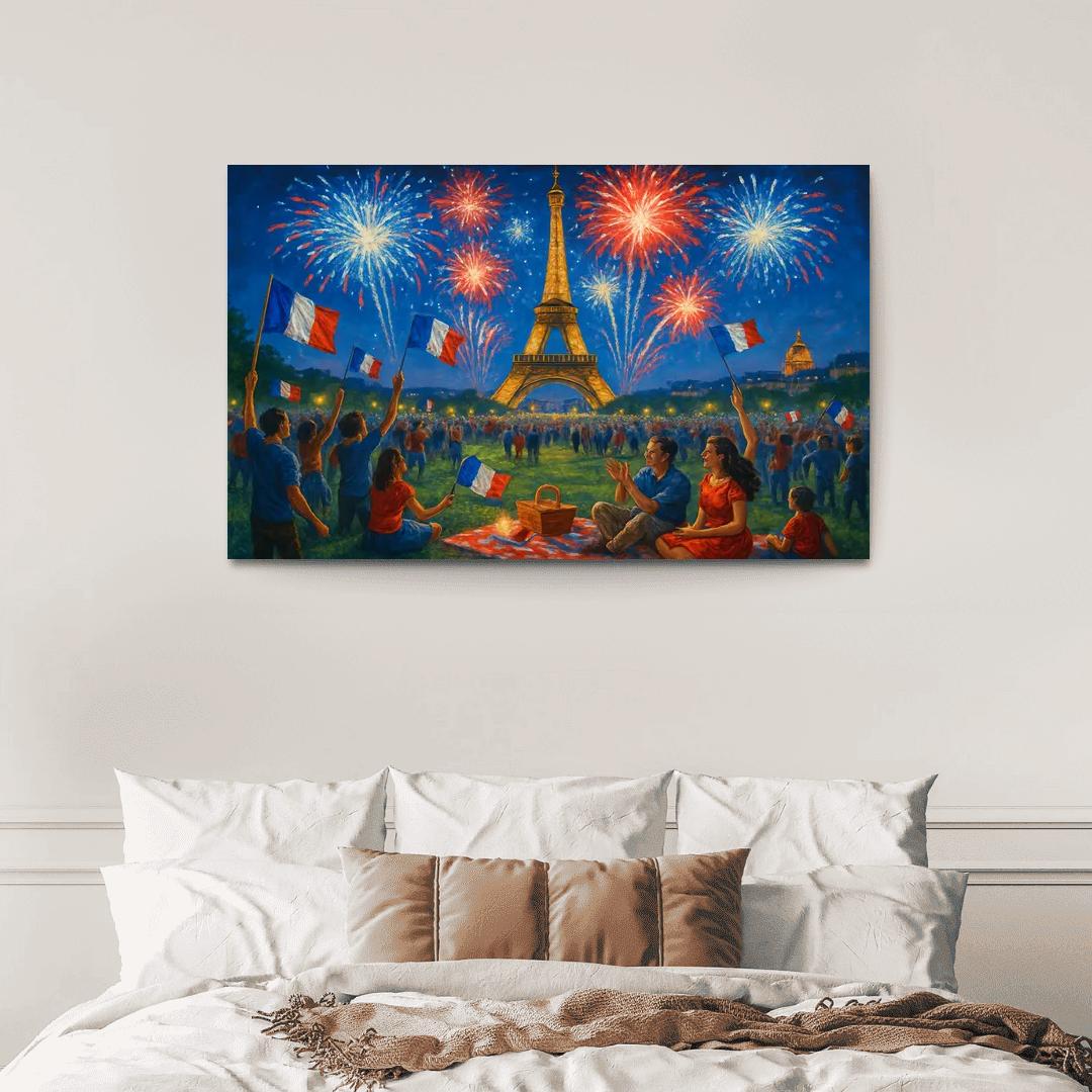Bastille Day - France oil paintings frame