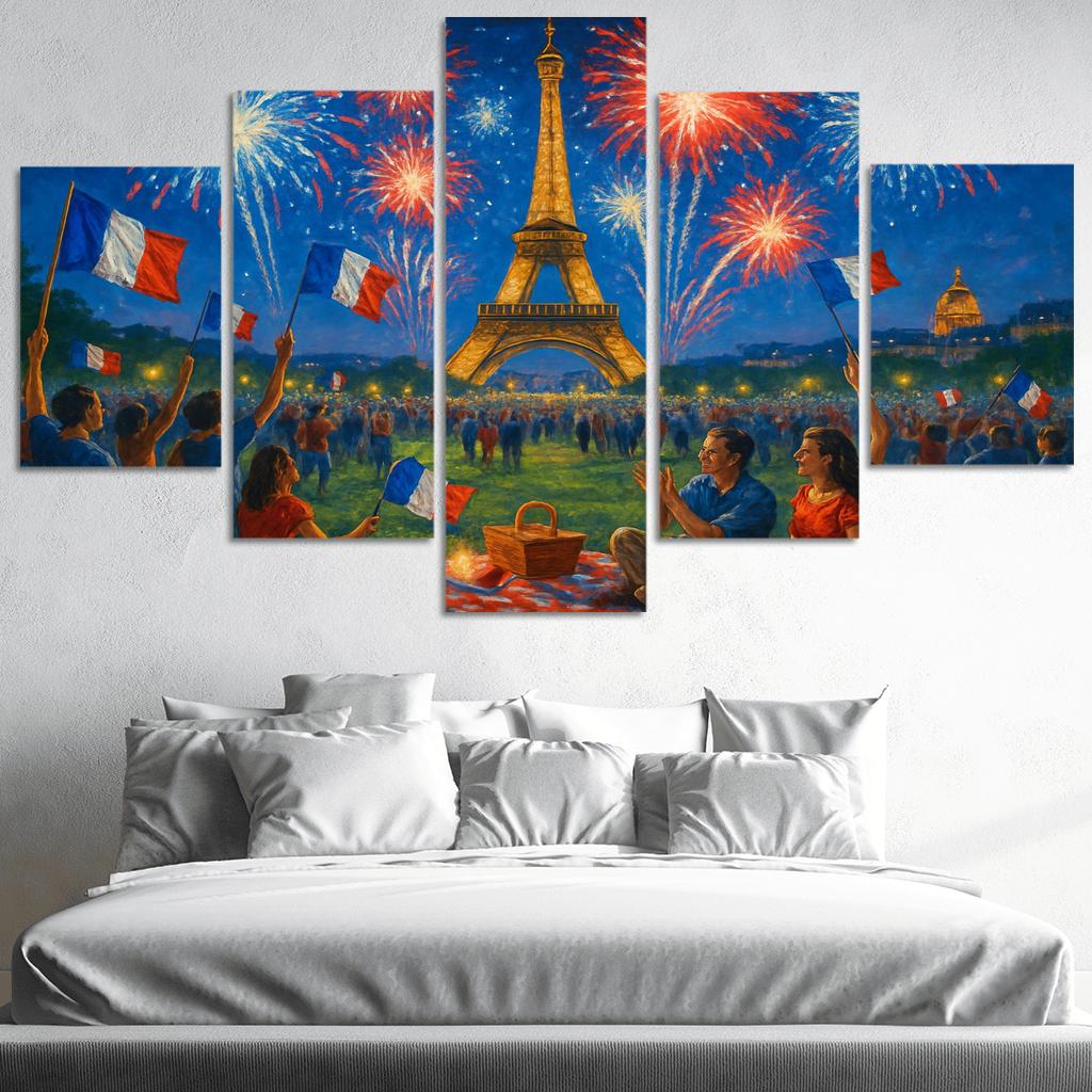 Bastille Day - France oil paintings frame