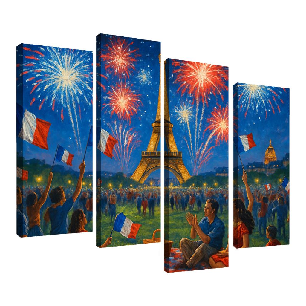 Bastille Day - France oil paintings frame