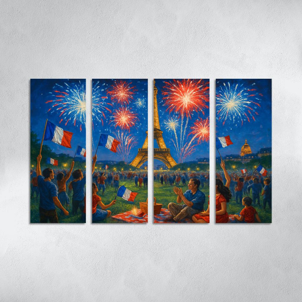 Bastille Day - France oil paintings frame