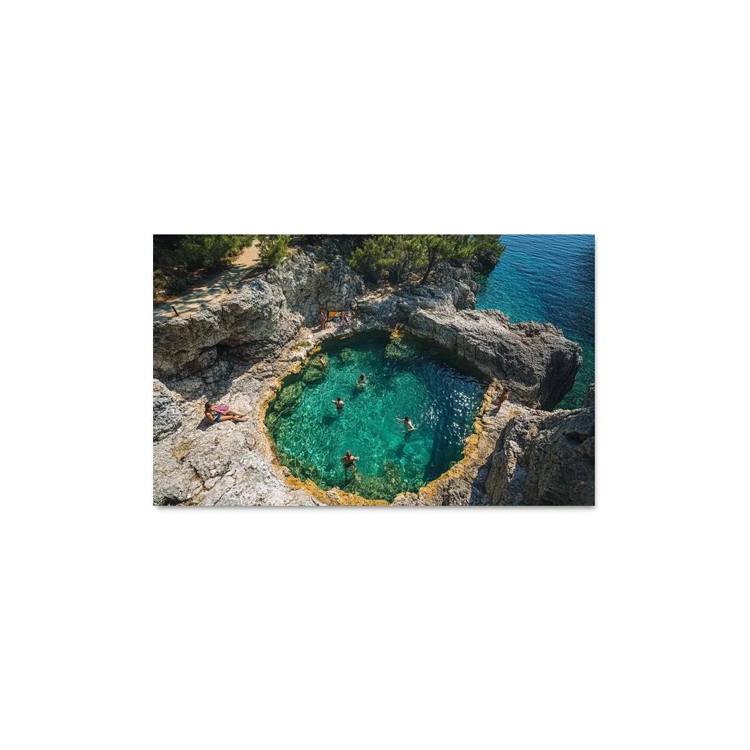 Giola Natural Pool Thassos custom paintings frame