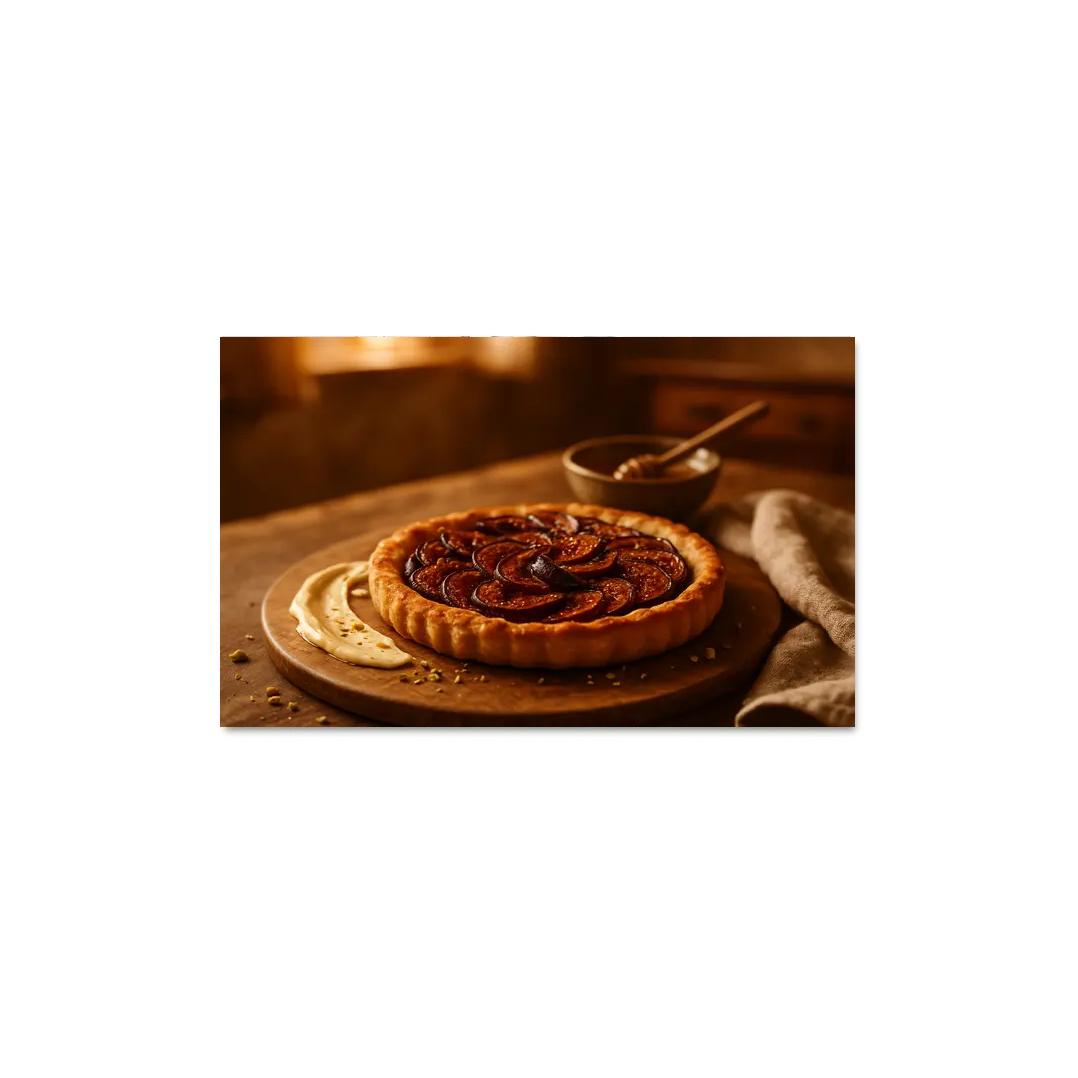 Smoky Honey Fig Tart With Cardamom Cream wall decor