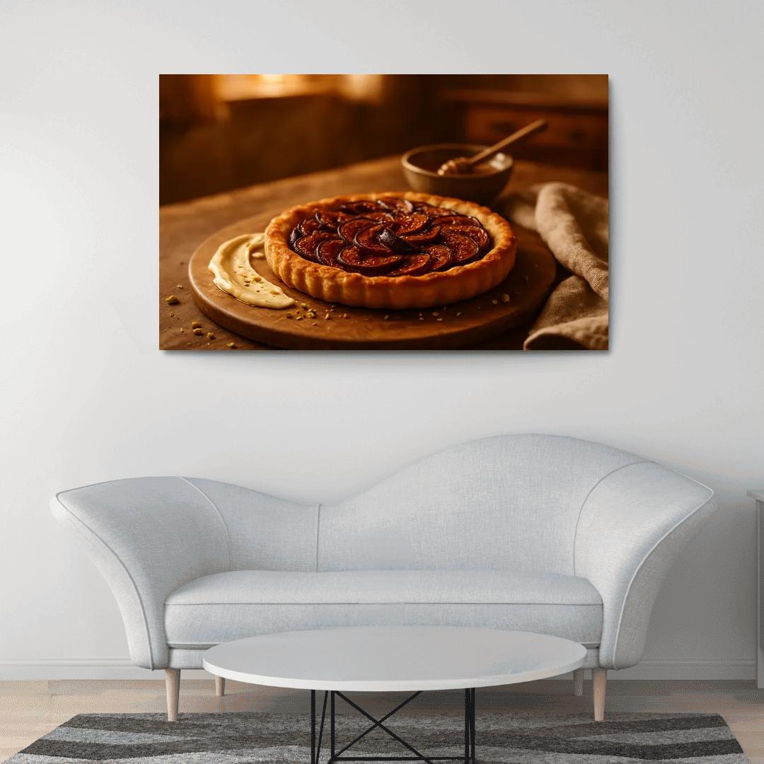 Smoky Honey Fig Tart With Cardamom Cream wall decor
