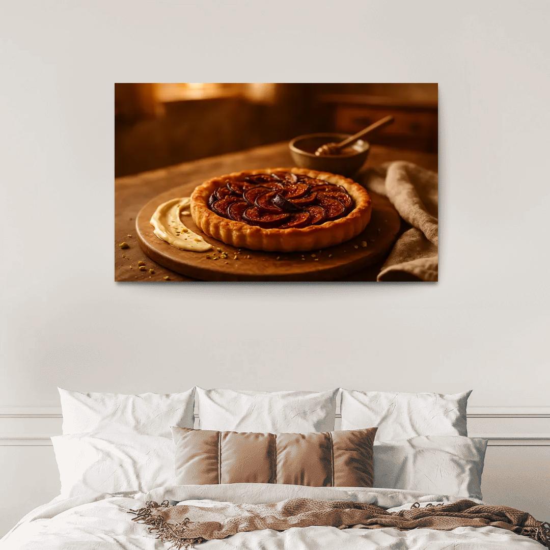 Smoky Honey Fig Tart With Cardamom Cream wall decor