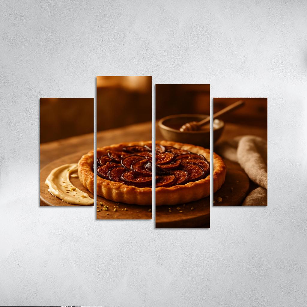 Smoky Honey Fig Tart With Cardamom Cream wall decor
