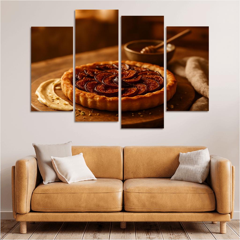 Smoky Honey Fig Tart With Cardamom Cream wall decor
