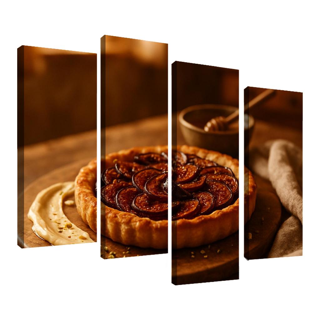 Smoky Honey Fig Tart With Cardamom Cream wall decor