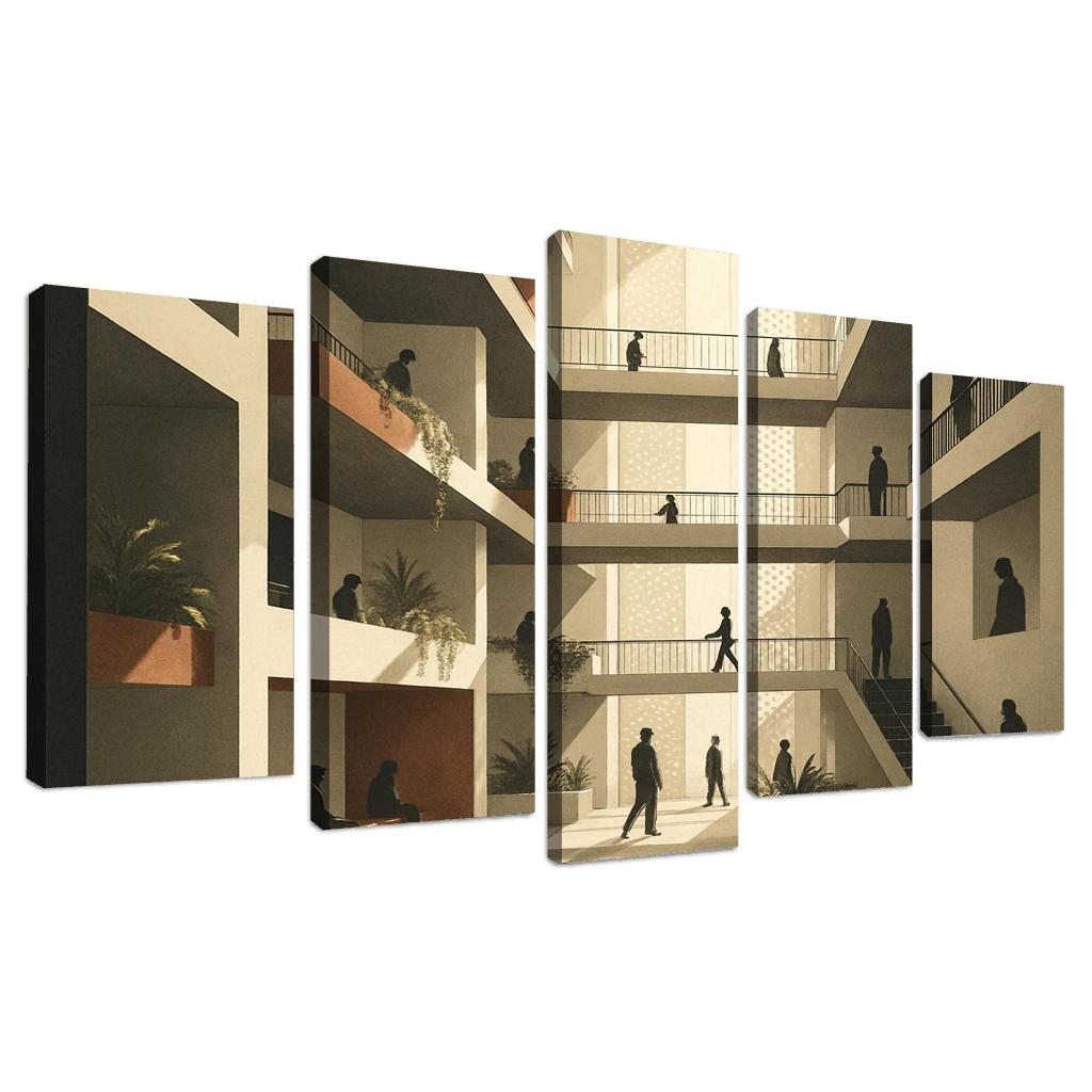 Terraced Lightfall Atrium canvas paintings frame