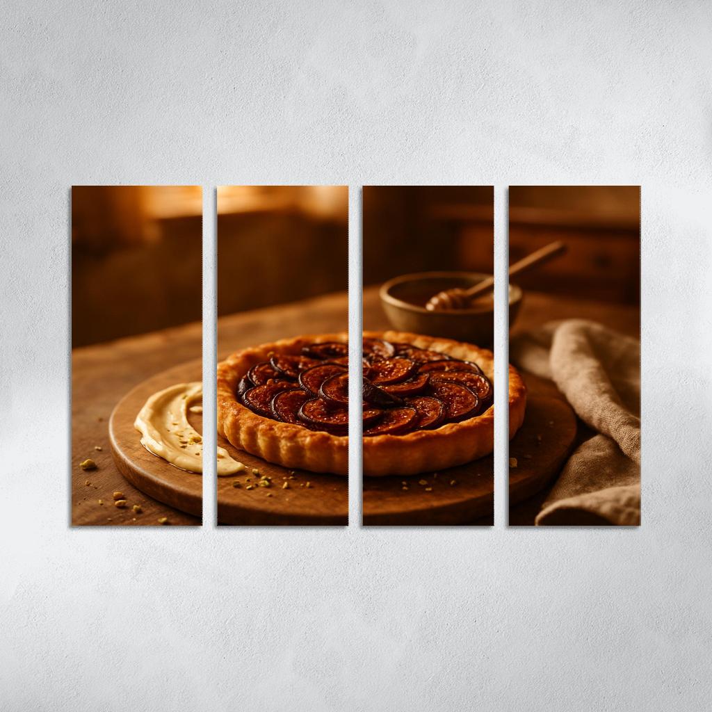 Smoky Honey Fig Tart With Cardamom Cream wall decor