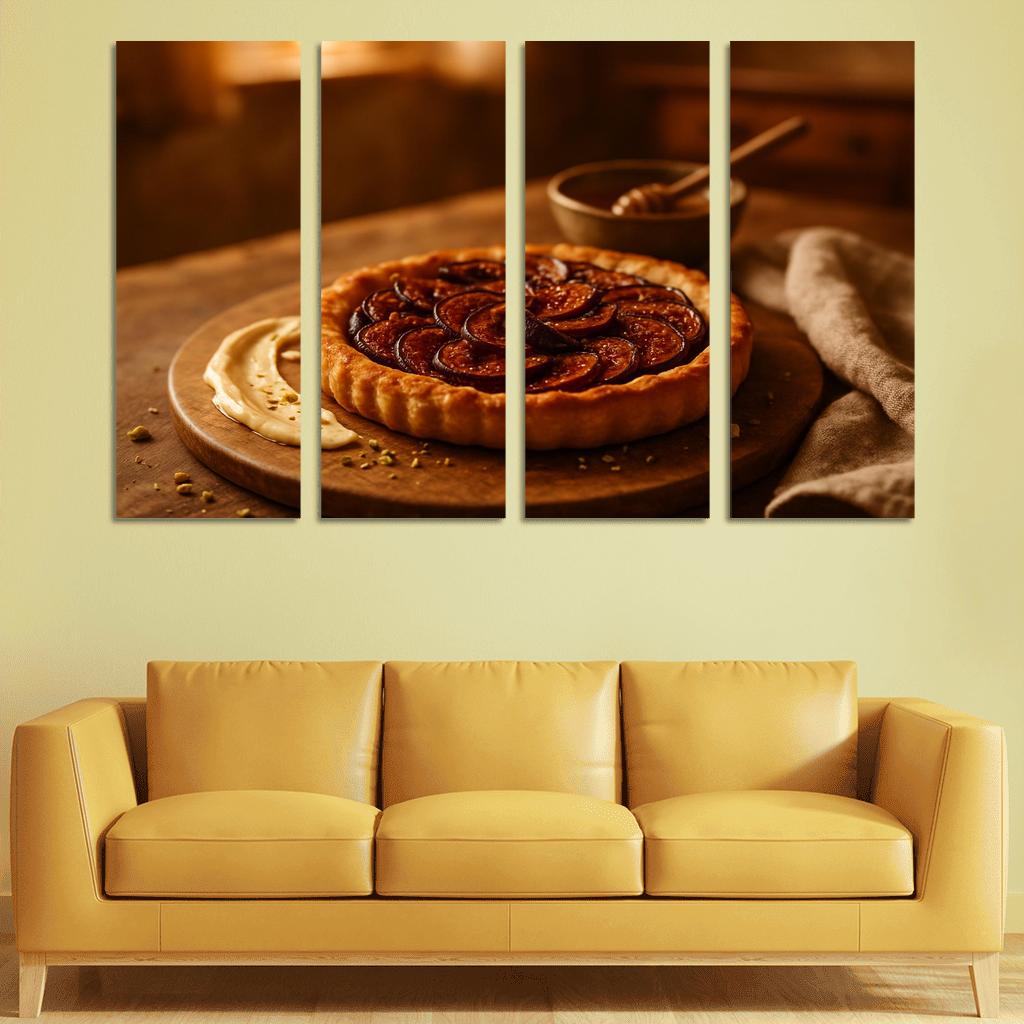 Smoky Honey Fig Tart With Cardamom Cream wall decor