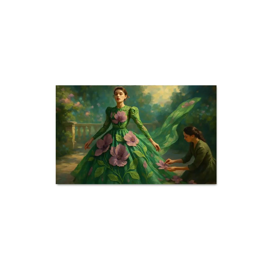 Botanical Couture canvas paintings frame