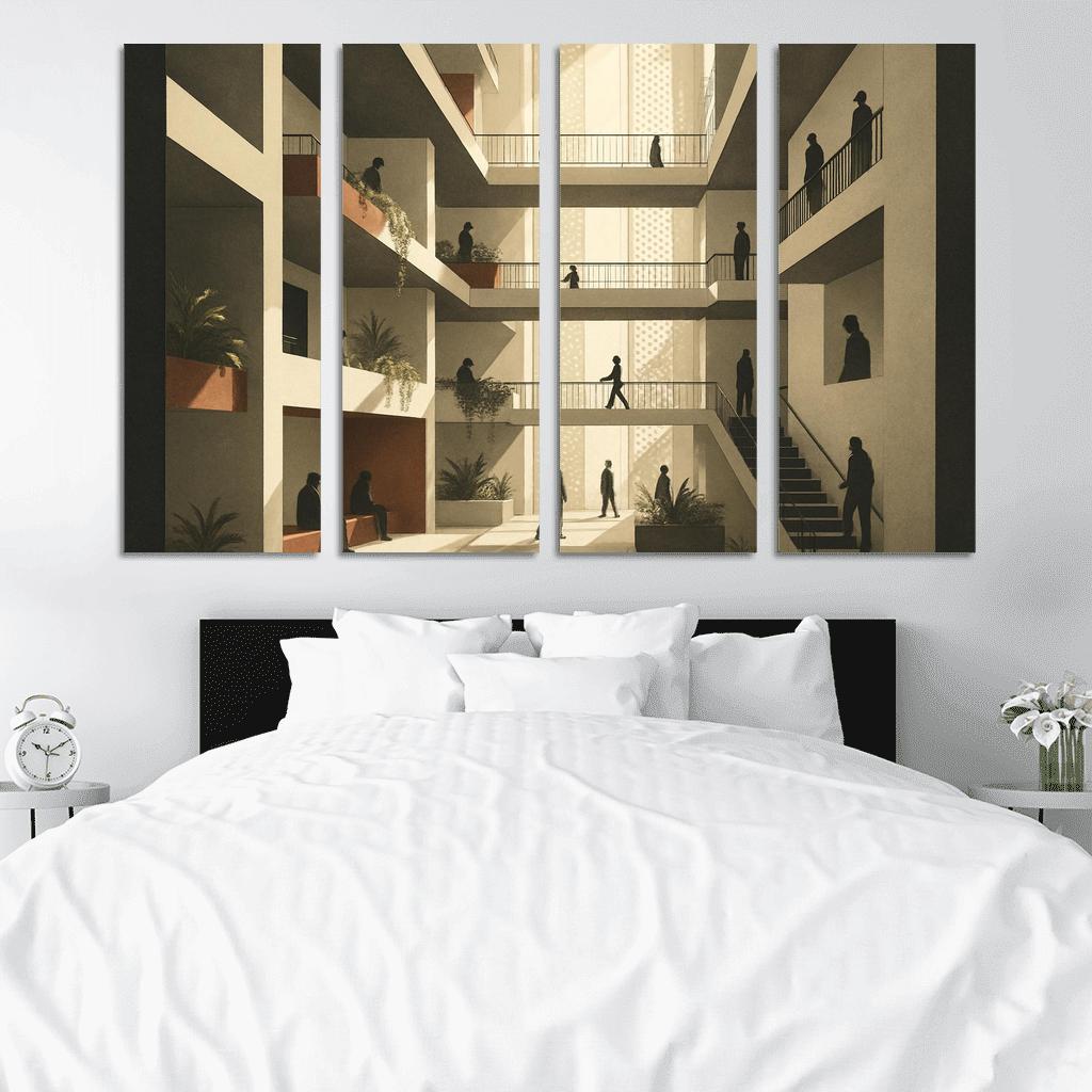 Terraced Lightfall Atrium canvas paintings frame