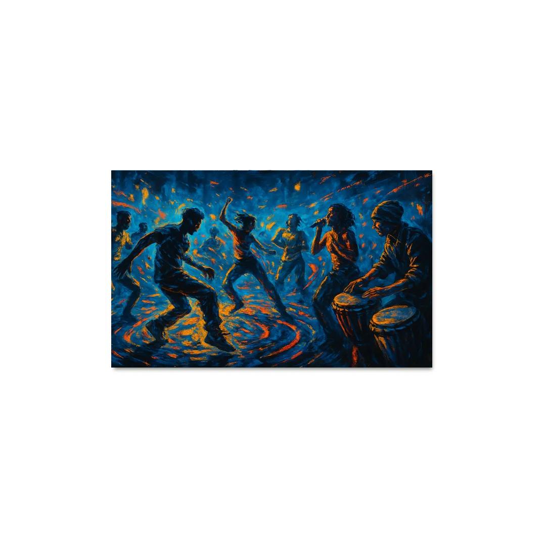 Electro Tribal House Movement canvas paintings frame